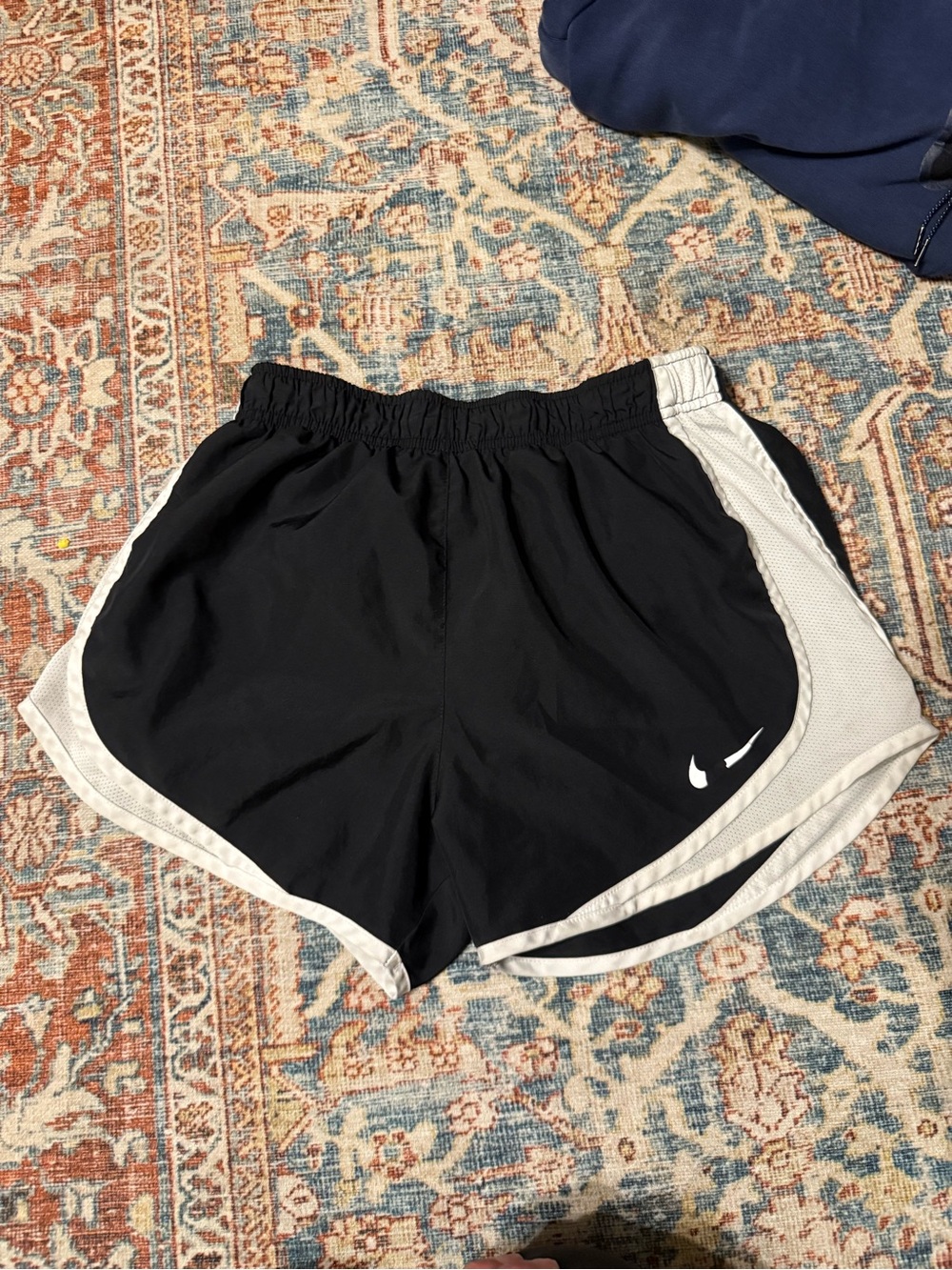 Nike Black Athletic Shorts with White Trim